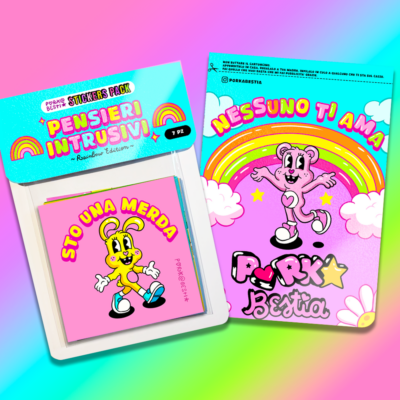 Sticker Pack - Pensieri intrusivi Rainbow edition